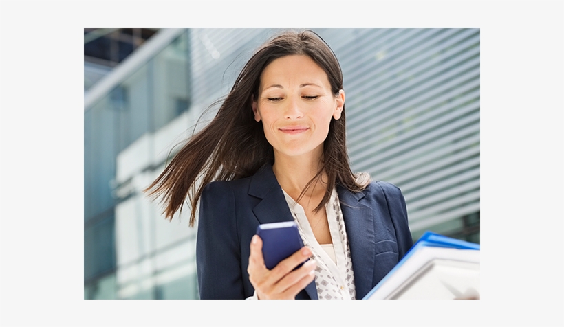 Choose The Best Payment Solution For Your Company - Smartphone Business Woman, transparent png #3628383