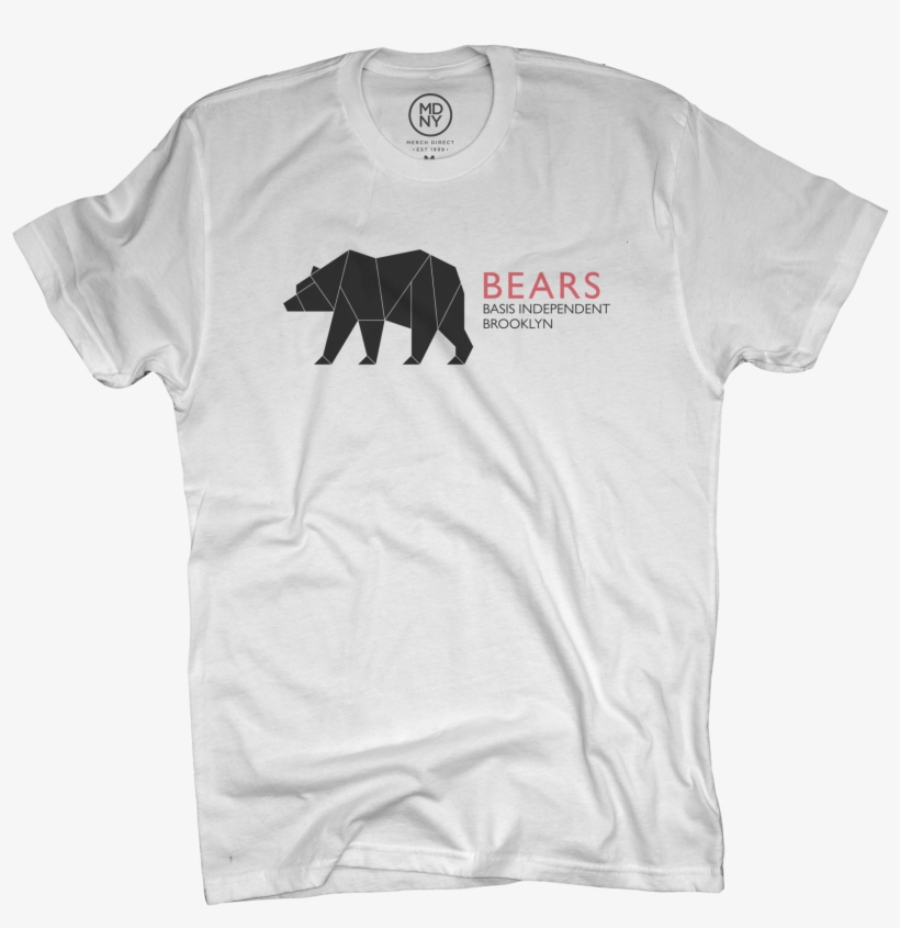 Brooklyn Bear Adult Unisex T, Arctic White $25 - T-shirt, transparent png #3628436