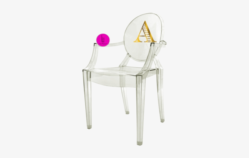 Monogram3 Clear Ghost Chair - Chaise Tolix Louis Ghost, transparent png #3628659