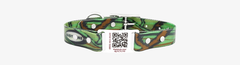 Camouflage Qr Digital Dog Id Collar - Fonecta Caller, transparent png #3630643