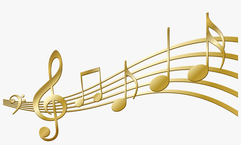 Gold Music Notes Png, transparent png #3630730