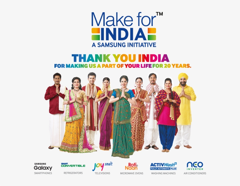 Samsung Announced Various Offers On Consumer Electronics - Make For India Samsung, transparent png #3631736