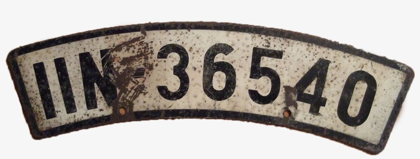 German Motorcycle Front License Plate 1933-1945 - German Ww2 Number Plate, transparent png #3631934