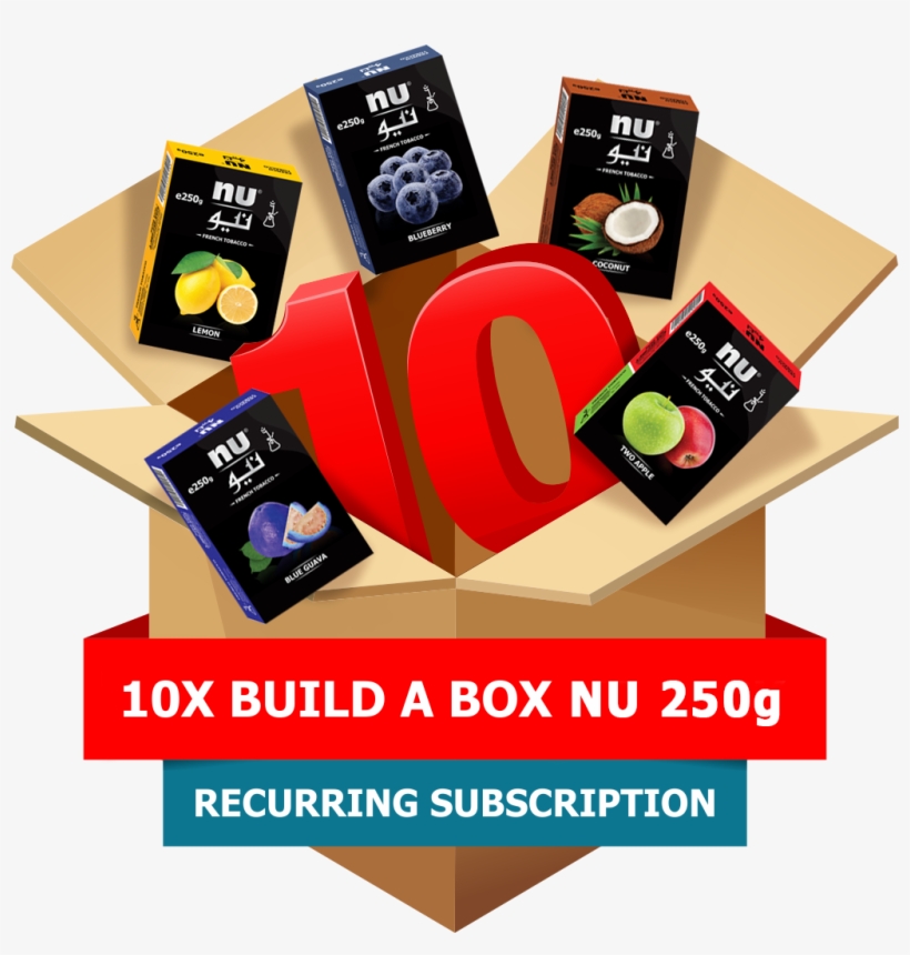 10x Build A Box Nu 250g Pack Subscription - Coco Nara, transparent png #3633135