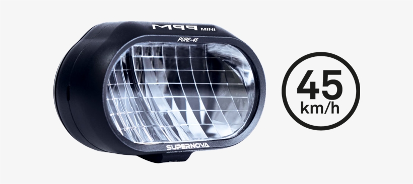 M99 Mini Pure-45 - Supernova E3 Triple 2 Dynamo Headlight - Handlebar, transparent png #3633162