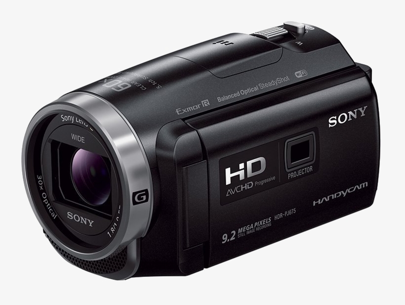 Photo Camera Png Image - Sony Hdr- Pj675 Hd Handycam With Built-in Projector(black), transparent png #3633756