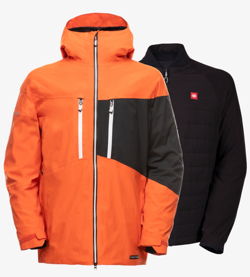 686 Men's Glcr Gore Smart Weapon Jacket 2018-2019 - Zipper, transparent png #3634114