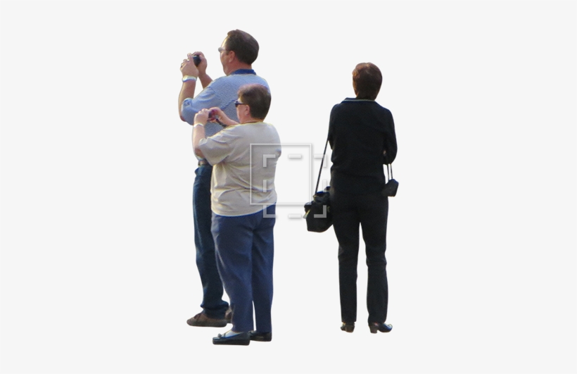People Png Images For Photoshop Three Visitors - Tourists Taking Photos Png, transparent png #3634745