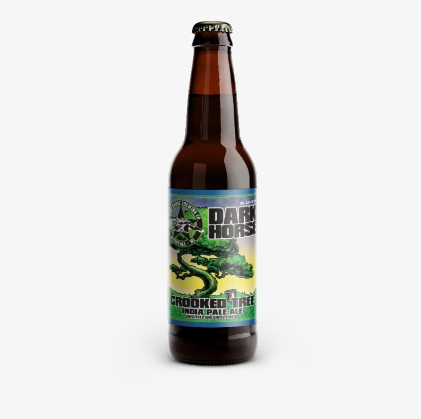 Bottle Of Beer Mock Up Crooked Tree Web - Dark Horse Black India Pale Ale, transparent png #3634814