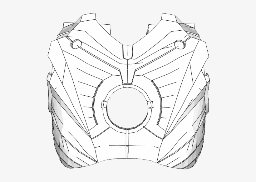 Iron Man Chest Piece Png - Piezas De La Armadura De Iron Man, transparent png #3635318