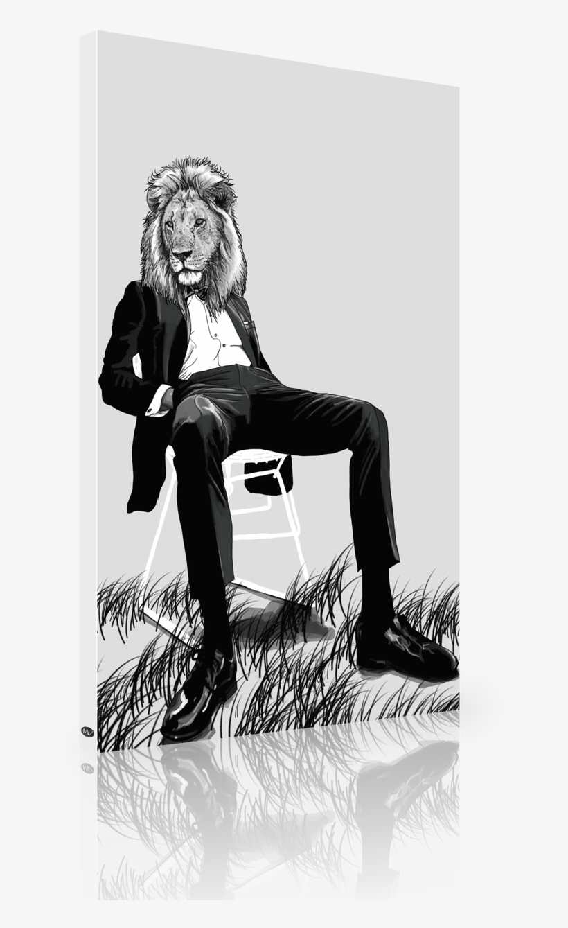 Md By Bart Cooper "cool Lion" Canvas Wall Art Home - Art, transparent png #3635660