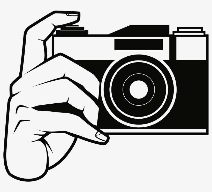 Medium Image - Black And White Clipart Camera, transparent png #3636216