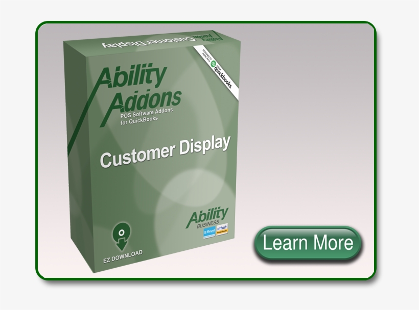 Ability Business Customer Display Addon For Quickbooks - Quickbooks, transparent png #3636612