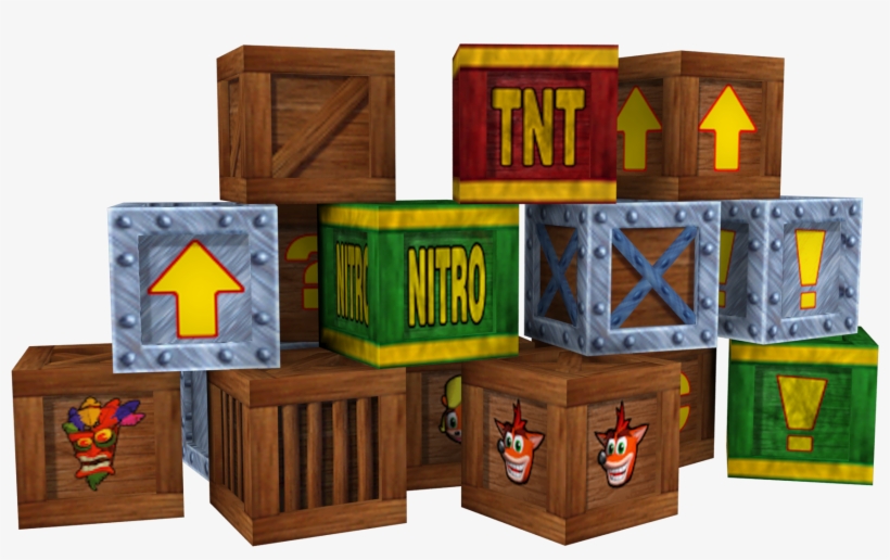 Source - Crash Bandicoot Crate Transparent, transparent png #3637291