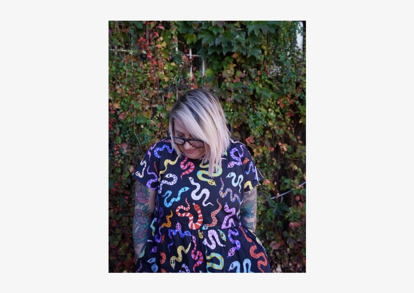 Snake Smock Dress - Dress, transparent png #3638189