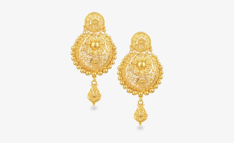 26756 1 Copy - Indian Gold Earring, transparent png #3638370