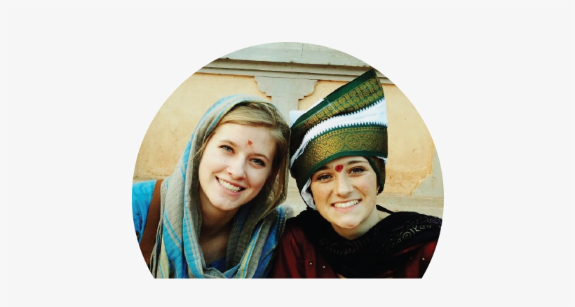Two Byu Students Pose In Traditional Indian Dress - Student, transparent png #3639425