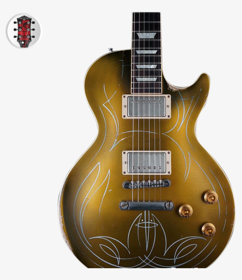 Hof Guitars 1957 Billy Gibbons Pinstripe Vos Les Paul, transparent png #3640008