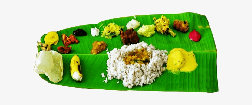 Banana Leaf Rice Png - Onam Sadhya Banana Leaf Png, transparent png #3640012