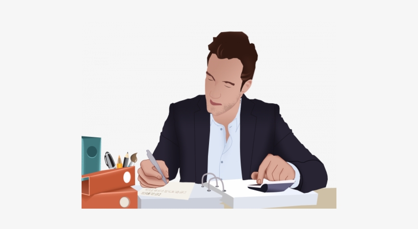 Gig Title - Man In Office Clipart, transparent png #3640645