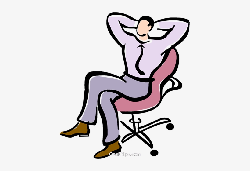 Man Relaxing At Work Royalty Free Vector Clip Art Illustration - Relaxing Clip Art Transparent, transparent png #3640739