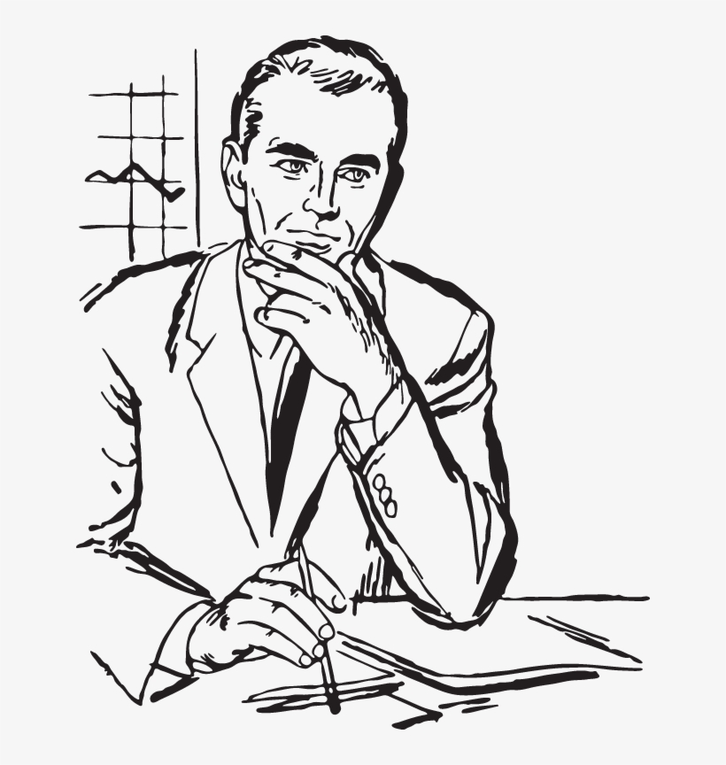 Office Man At Desk - Office, transparent png #3640866