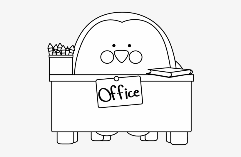 Office Clipart Black And White - Office Clip Art Black And White, transparent png #3640935