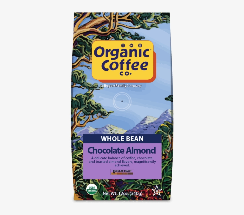 Chocolate Almond Coffee - Gorilla Decaf Coffee - Organic, 12 Oz. Bag, transparent png #3641248