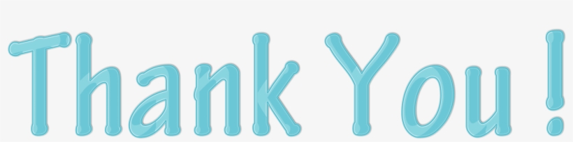 Thank You Cyan Blue Color Clipart - Clip Art, transparent png #3641353