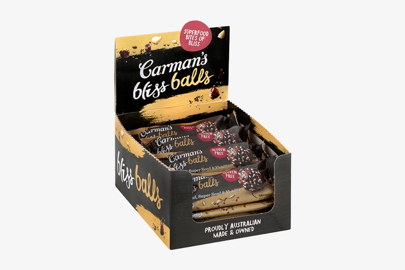 Almond, Super Seed & Vanilla Bliss Balls Single Serve - Carman's Bliss Balls, transparent png #3641587