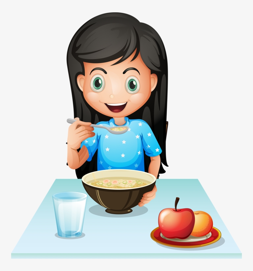 Breakfast Cereal Eating Fast Food Clip Art - Cartoon Boy Eating Breakfast, transparent png #3641685