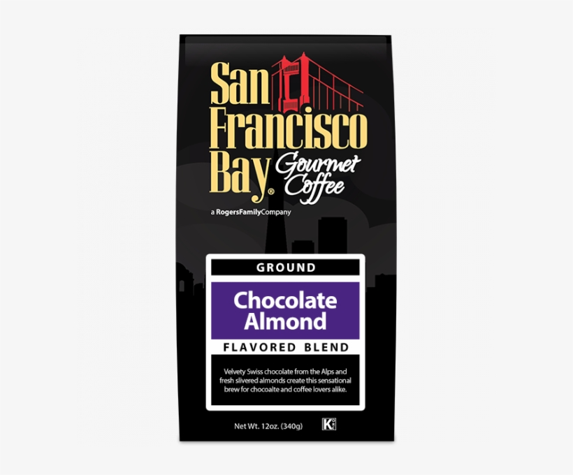 San Francisco Bay Chocolate Almond Ground Coffee 12 - Moka Java Blend Coffee, 12 Oz. Bag, transparent png #3641845