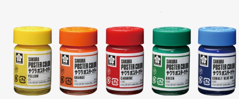 Poster Colors In Glass Bottle - Sakura Poster Color, transparent png #3642071
