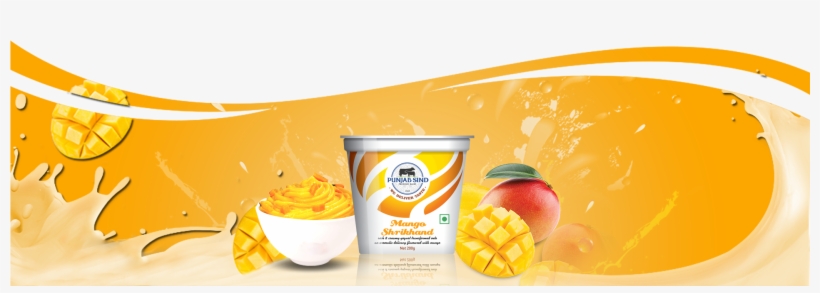 Mango Shrikhand Banner - Dairy, transparent png #3642856