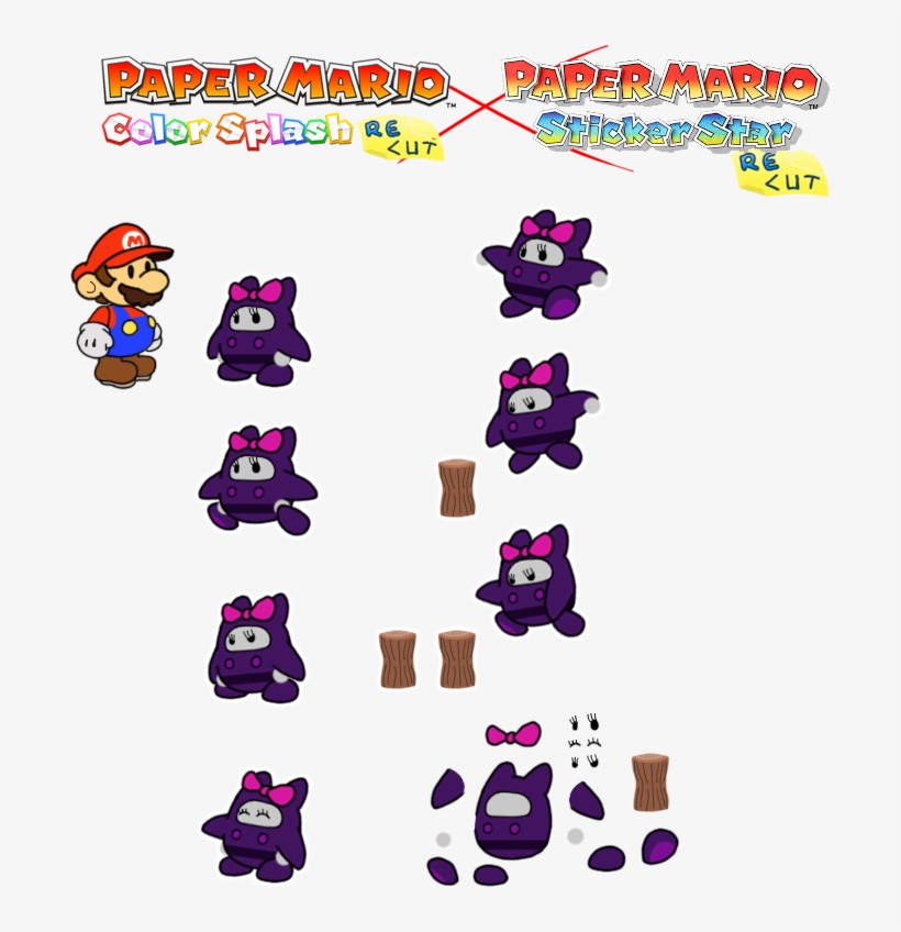 Prelude To The Recolored Paper Tale - Paper Mario Color Splash Ninji, transparent png #3643834