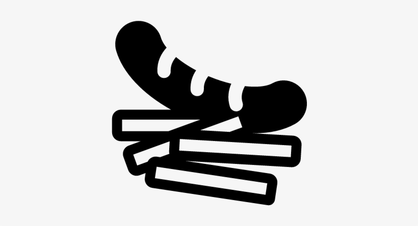 Sausage And French Fries Vector - Sausage Vector Icon Png, transparent png #3643883