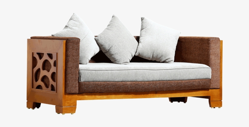 Leapard Wooden Sofa 3 Seat - Wooden Sofa Seat, transparent png #3644068
