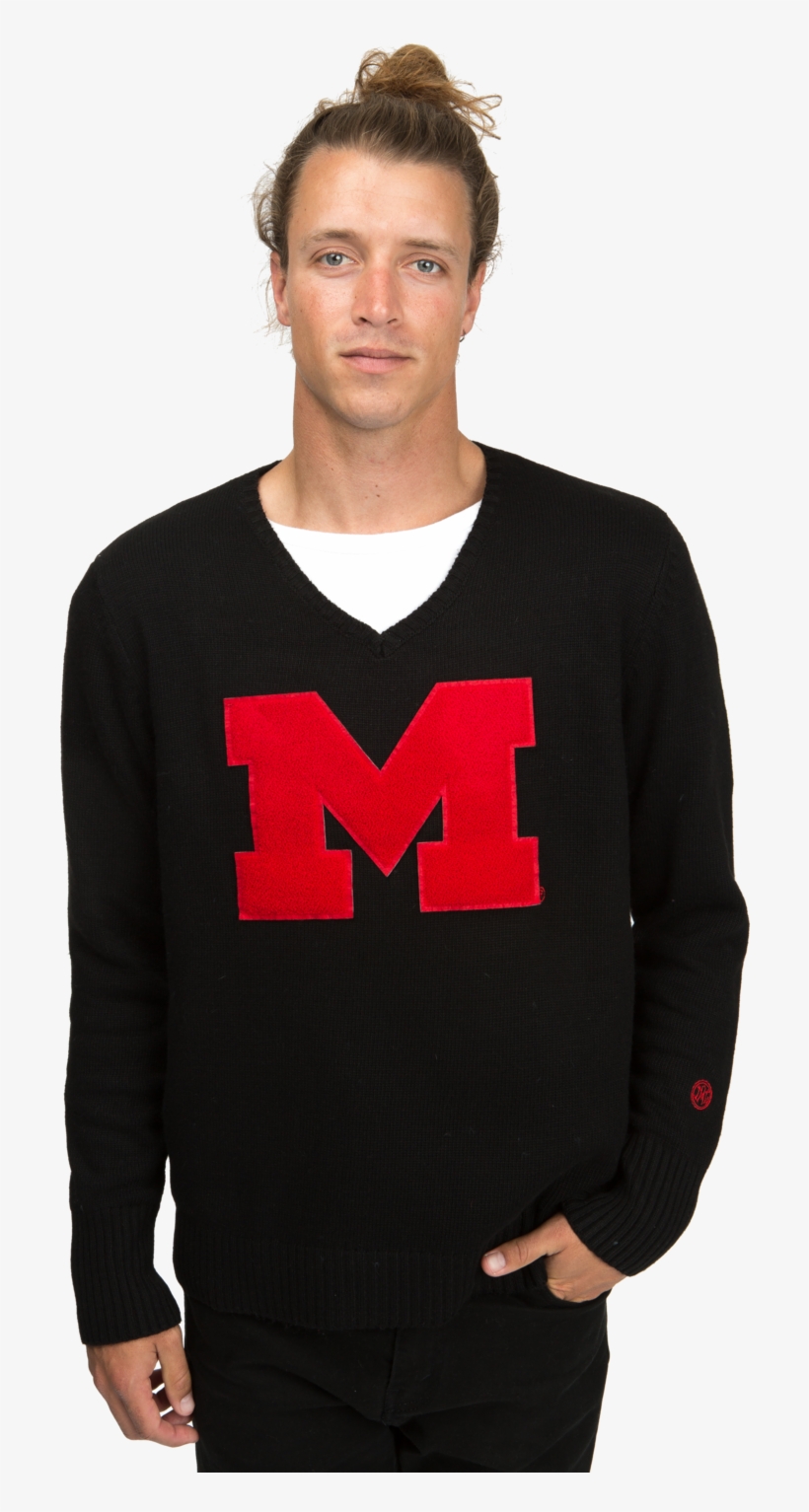 University Of Maryland Terrapins Men's V-neck Sweater - University Of Michigan Wolverines Logo 31.5"51"pool, transparent png #3644159