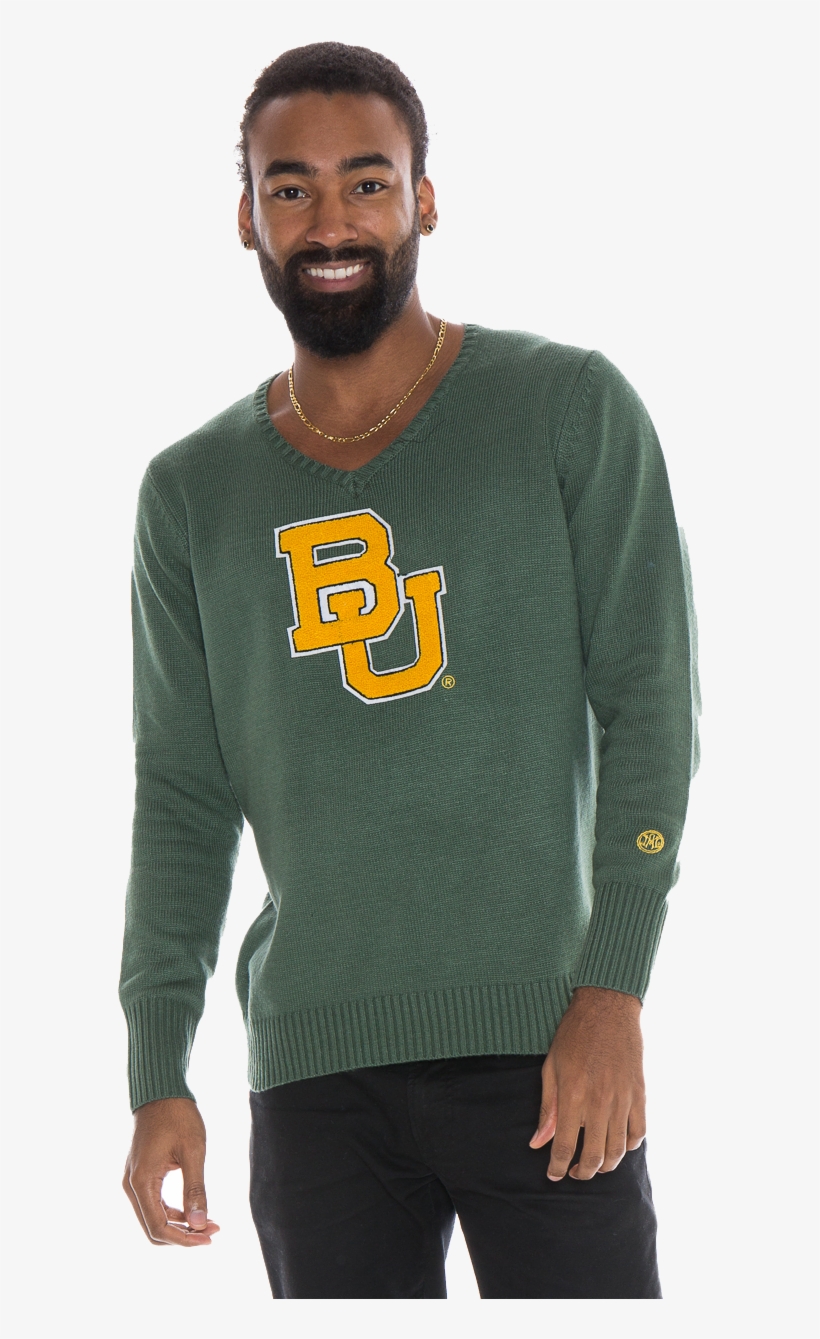 Baylor University Bears Men's V-neck Sweater - Sweater, transparent png #3644416