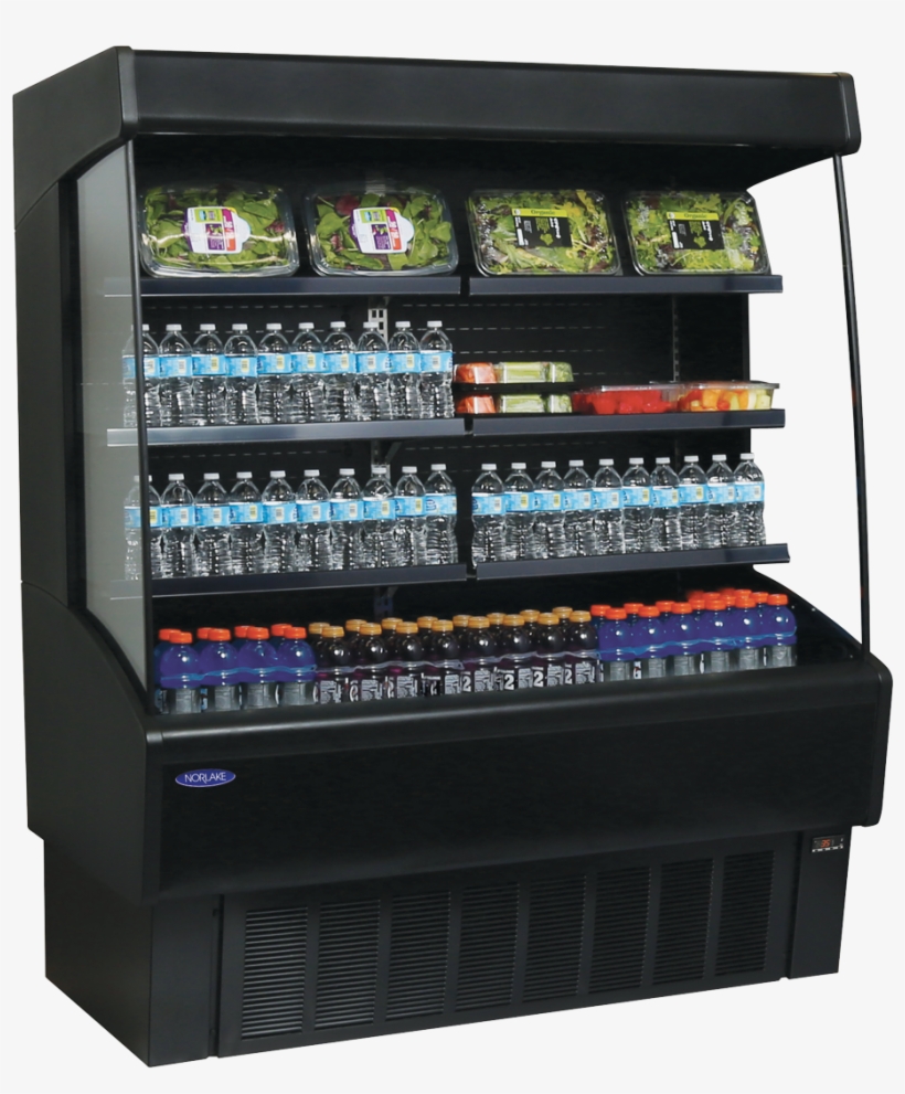 Nlvoam60-72 Vertical Open Air Merchandiser With Product - Reach In Cooler Merchandisers, transparent png #3644550
