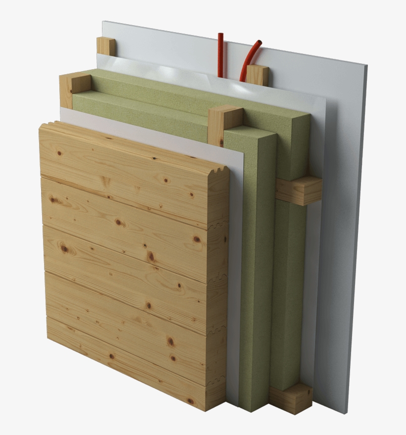 Wooden House And Log Construction - Sestava Stene Montažne Hiše, transparent png #3645140