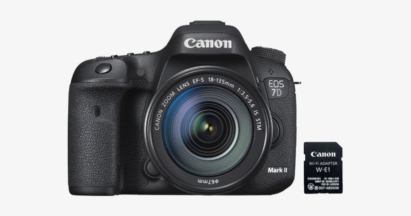 Canon Wi Fi Adapter W E1 - - Canon Eos 7d Mark Ii (kit 18-135mm Is Usm Nano) Camera, transparent png #3645144