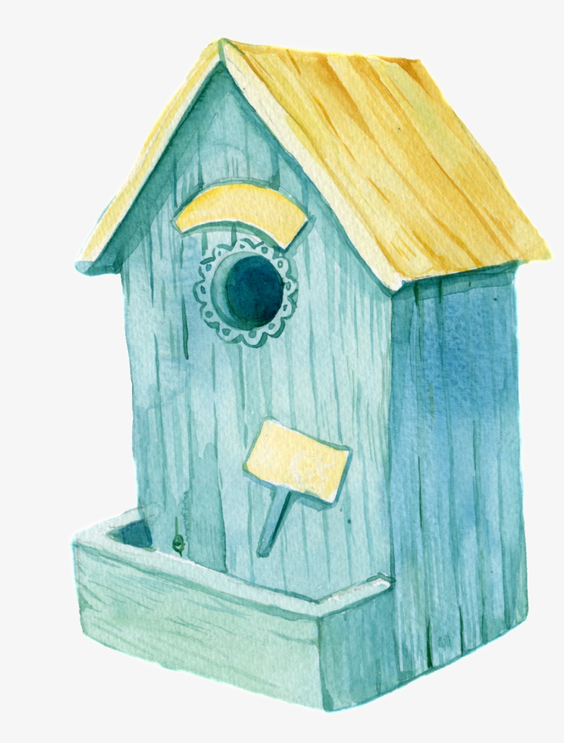Hand Drawn Bird S Wooden House Png Transparent - House, transparent png #3645279