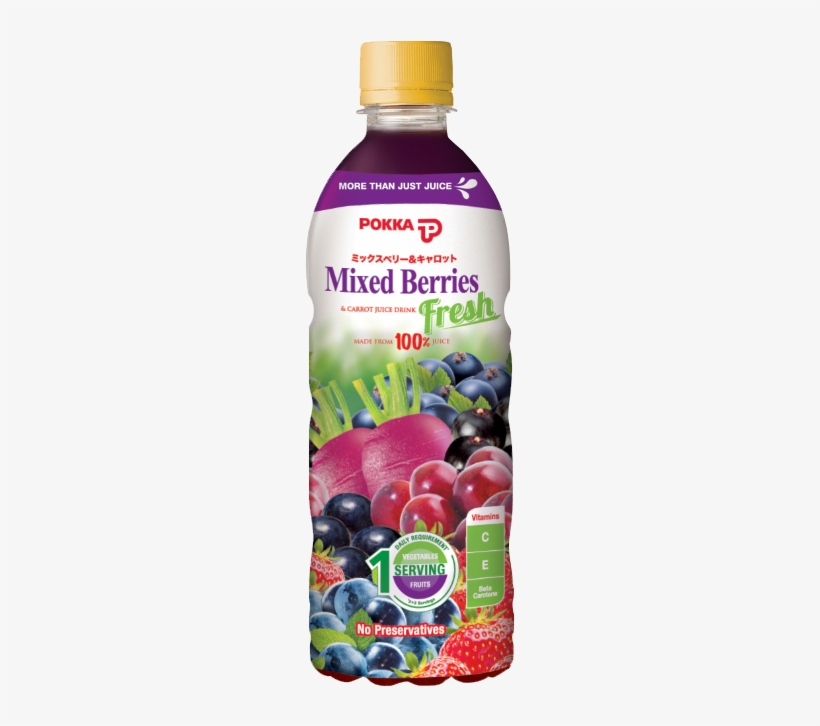 Mixed Berries & Carrot Juice - Pokka, transparent png #3646322