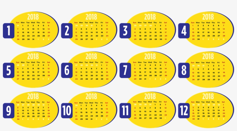 Takvim, Iş, 2018, Hafta, Ay, Gün, Planlama, Zamanlama - 2018 Calendar Pdf Hd, transparent png #3646813