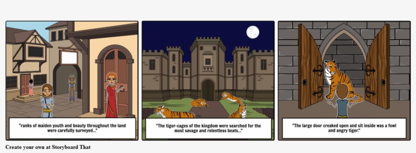 The Lady And The Tiger - The Canterbury Tales, transparent png #3647395