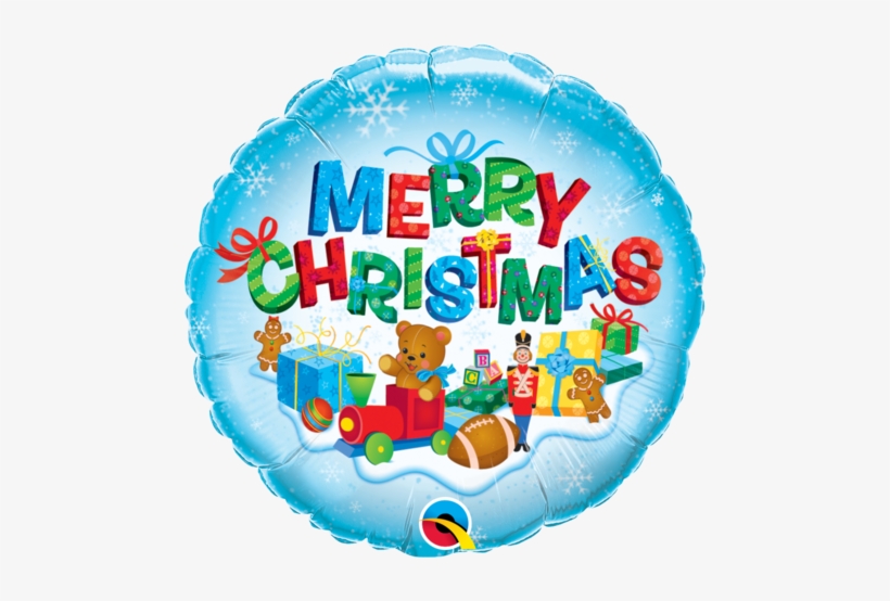 Christmas Balloons - 18" Merry Christmas Presents Balloon, transparent png #3647869
