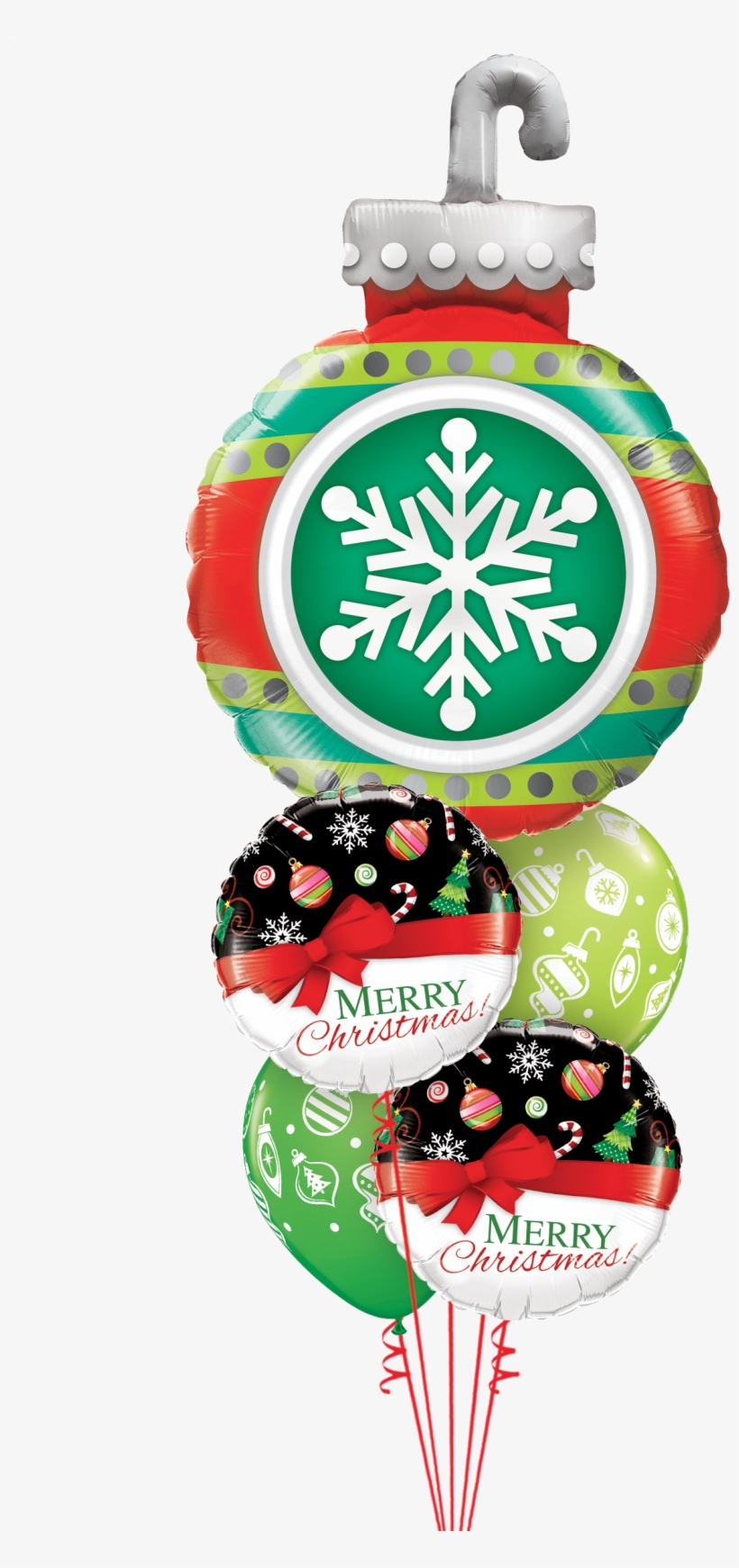 Christmas Balloons - Inflated Personalised Christmas Bauble Foil Balloons, transparent png #3648125