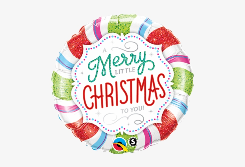Merry Christmas Foil 45cm Multi Coloured Balloon - Qualatex Christmas Foil, transparent png #3648491