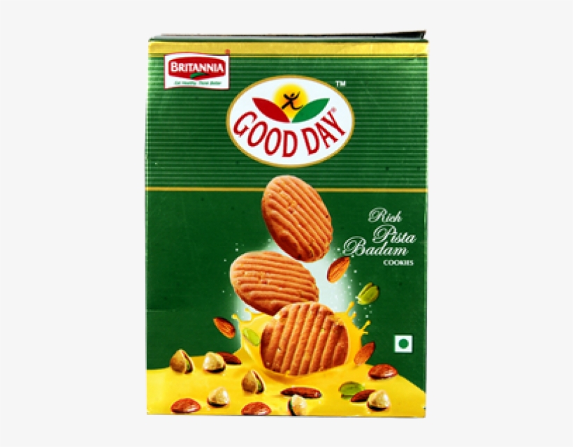 Good Day Pista Badam 250g Biscuit Recipe, Food Items, - Britannia Good Day Rich Pista Almond Cookies 400gms, transparent png #3648527